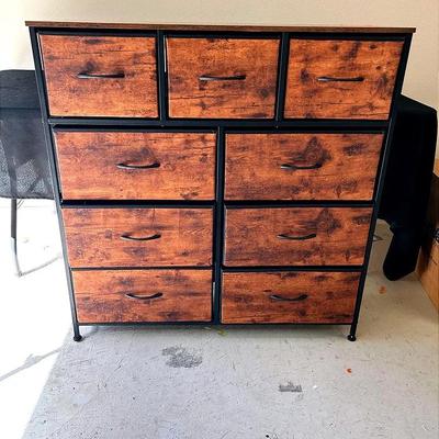 BJ143 40Hx40Wx12D - Wood, Metal And Durable Fabric Drawers