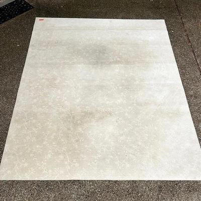 BJ151 116Lx95W Plush Cream Floral Floor Carpet 