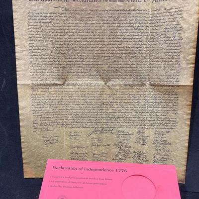 BJ004 Replica Of Declaration Of Independence 1776