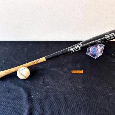 BJ186 Classic Rawlings Baseball Bat(Big Stick/Geno Petralli) & Jim Sundberg Autograph!! 
