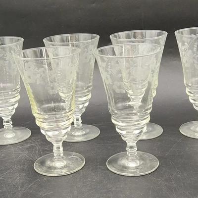 BJ253 “Roselle" Pattern Water Goblets