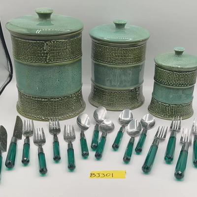BJ301 Canisters And Flatware