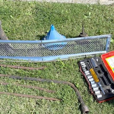 Car Jack, Grate, Tire Iron, Socket Set, And More