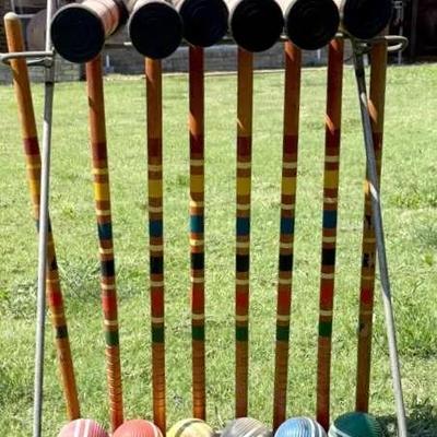 Vintage Croquet Set