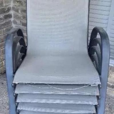 Set of 5 Mesh Patio Chairs