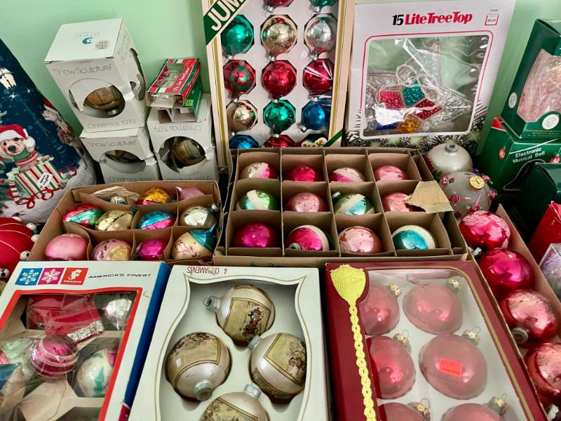 Sale Photo Thumbnail #1: Vintage Christmas ornaments and shiny Brites