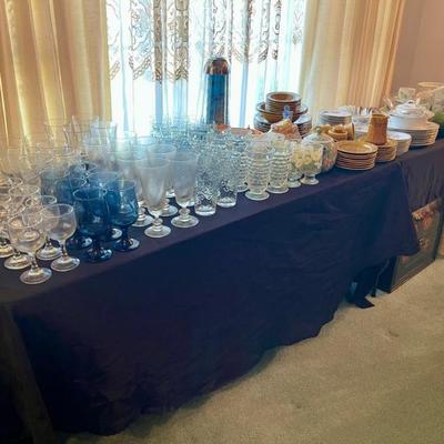 glassware and china