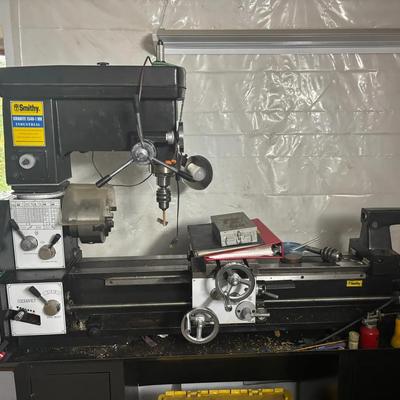 Sale Photo Thumbnail #54: Smithy Granite 1340 110V Lathe Mill Combo with Craftsman Tool Chest