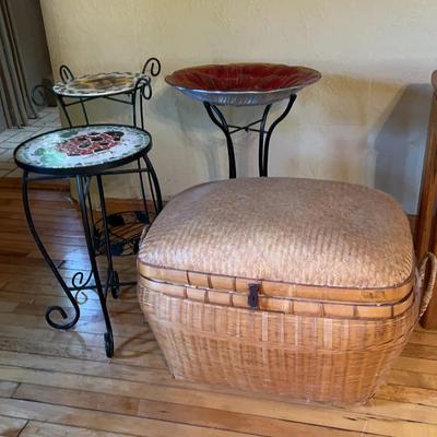 Sale Photo Thumbnail #31: Plant Stands, Bird Bath and More