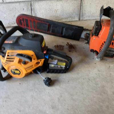Two 18" Chain Saws - Poulan and Dayton