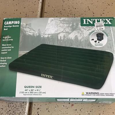 Intex Queen, Size Camping Inflatable Bed, Inflates In Minutes