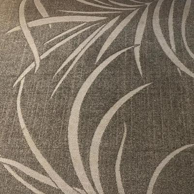 Large Floor Covering Rug With A Grey Floral Pattern
