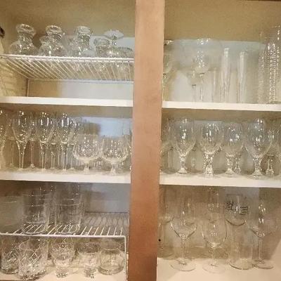 7 Shelves of Everything Liquor Glassware - Wine, Margarita, Whisky, Brandy