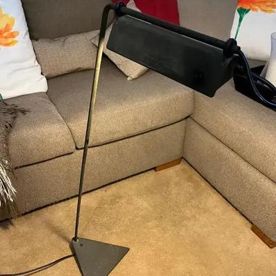 Koch & Lowy Delta Iron Floor Lamp with Triangular Base