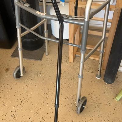 Walker And Black Cane - Great Condition