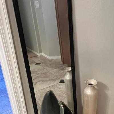 Full Length Mirror, Green Teardrop Vase, Pearl Bottle Vase