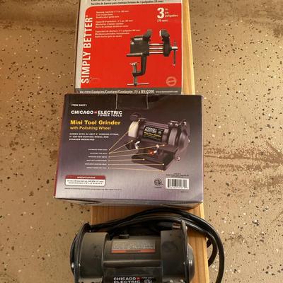 Bessey 3 Inch Light Duty Clamp On Vise And Mini Tool Grinder