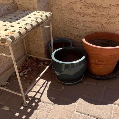 Ceramic Pots & Stand