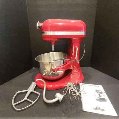 Kitchen Aid Stand Mixer, Red, With Accessories 