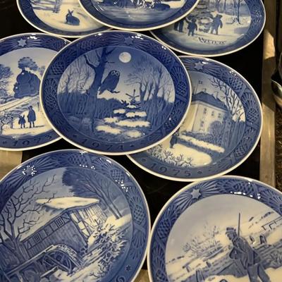 Blue & White Royal Copenhagen Plates From 1970’s - Copenhagen Mothers Day Plates  