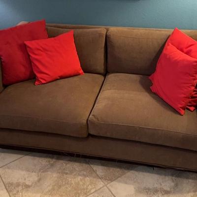 Brown Small Fabric Couch