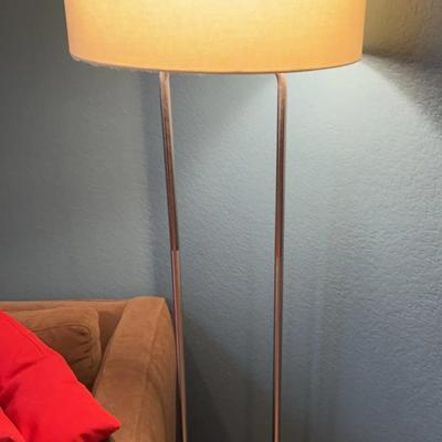 Tall Standing Silver Lamp