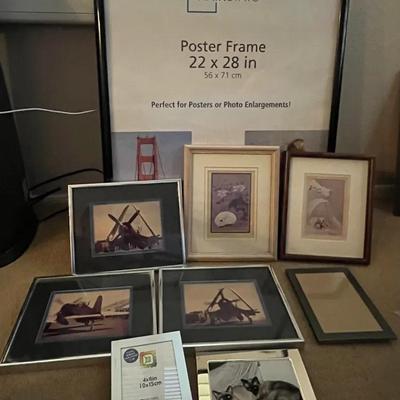 Framed Aircraft Prints, Framed Cat Prints, Poster Frame, 4x6 Frames, 9 Pieces
