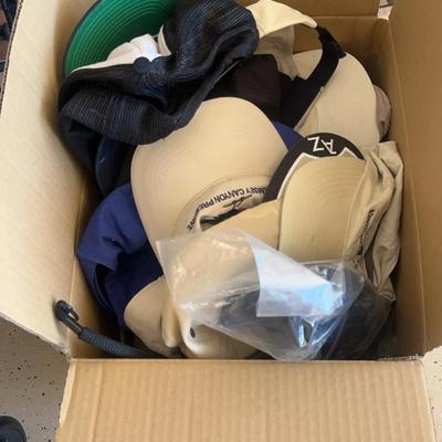 Box Of Men’s Hats With Hat Hanging System