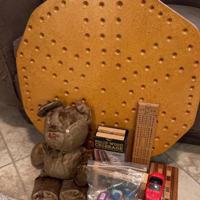 Playtime Games, Toys And Teddy Bear - Cribbage Board & Other Games