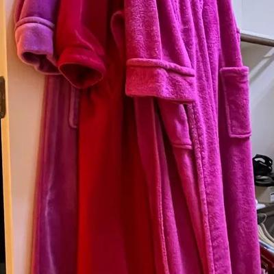 3 Full Length Robes - Pink, Red, Purple