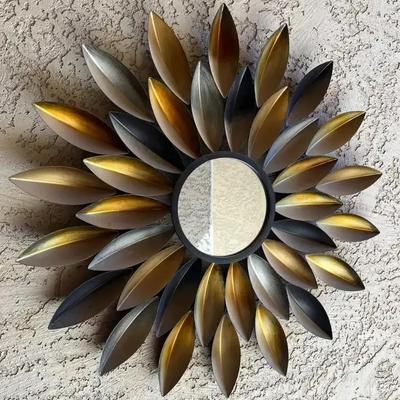 Floral Mirrored Wall Decor 32”