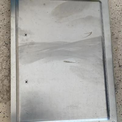 RV or Camper Tabletop Stove Cover - Metal Sheet With An Inside And Hinges