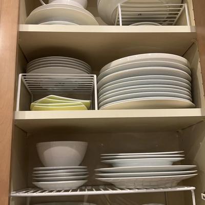 Mismatched Dinnerware All White - Plates & Bowls of Different Sizes