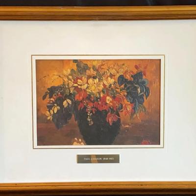 Paul Gauguin “The Vase of Flowers” Framed Art Reproduction with Certificate of Authenticity