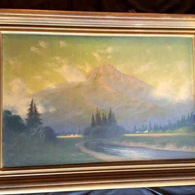 James Everett Stuart (1852–1941) Signed Oil “Mt. Tamalpais, Cal.” – 36"W × 26"H