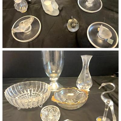 Glass Decor Featuring Vase by Vera Wang & Lalique