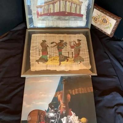 Framed Greek Art & Painted Ceramic Tile Collection