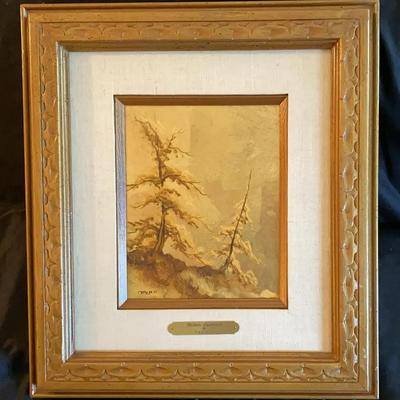 “Golden Splendor” by Lee Parisch, Framed Landscape Print with Gilt Accents