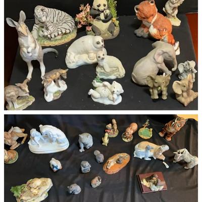 Porcelain and Ceramic Animal Figurine Collection