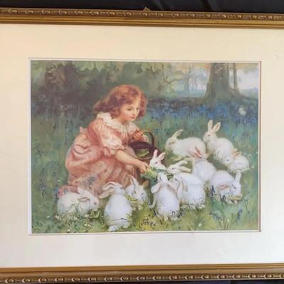 Girl With Rabbits