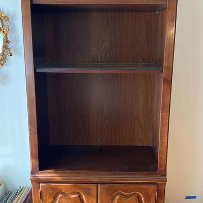Lighted Wooden Display Cabinet
