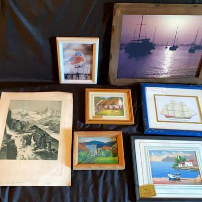 Art & Prints Featuring “Mad Bluebird” by Michael Smith and Ship Drawing by Dave Pottinger