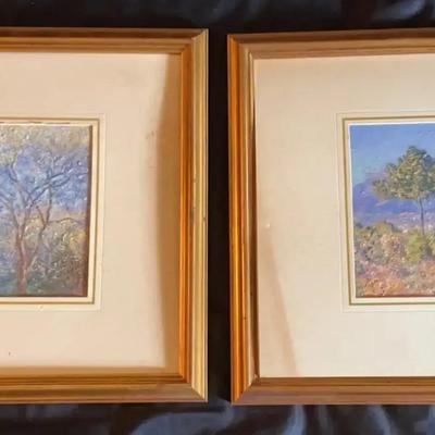Claude Monet "Antibes" & "Antibes: Morning" Framed Reproductions