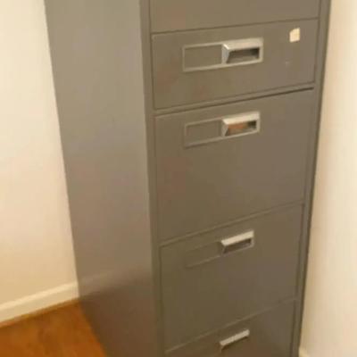 Five-Drawer Metal Filing Cabinet