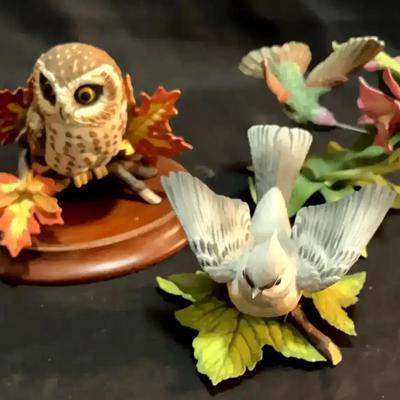Porcelain Bird Figurines by Lenox Featuring “Saw Whet Owl”