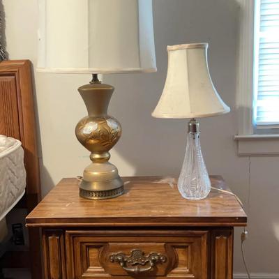 Nightstand By Armstrong with Two Beautiful Lamps