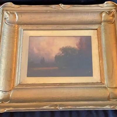 James Everett Stuart (1852–1941) Signed Oil “Sunshine and Shadow near Monterey, Cal.” – 19"W × 16"H