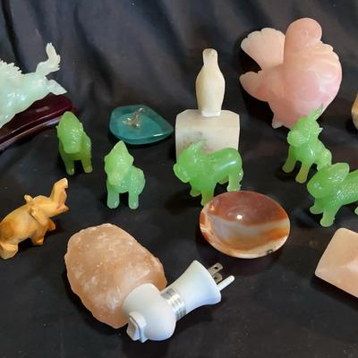 Jade and Stone Animal Sculptures
