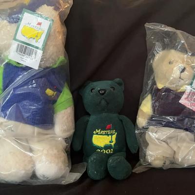 Masters Tournament Collectible Bears — 2001, 2007 & 2010