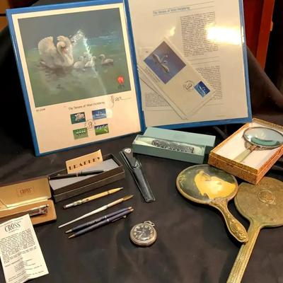 Vintage Collectibles Featuring Victorian Style Mirrors, Cross & Bradley Pens